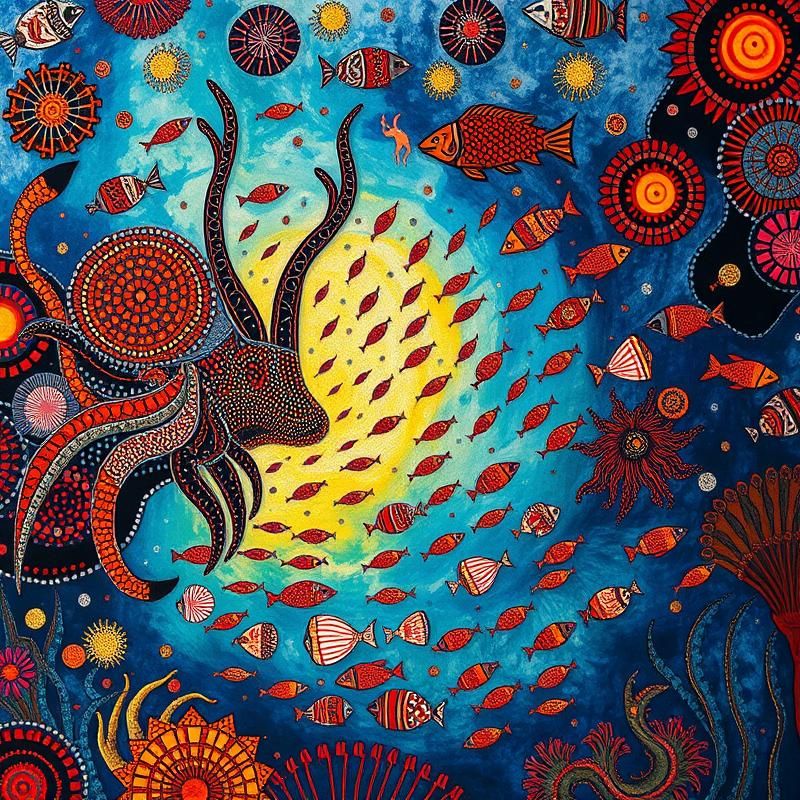 aboriginal art style AI art