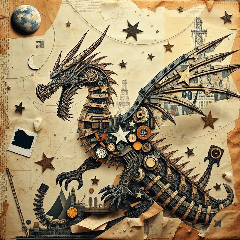 collage style AI art