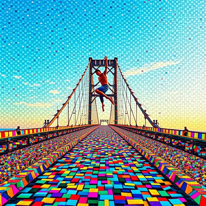 mosaic style AI art
