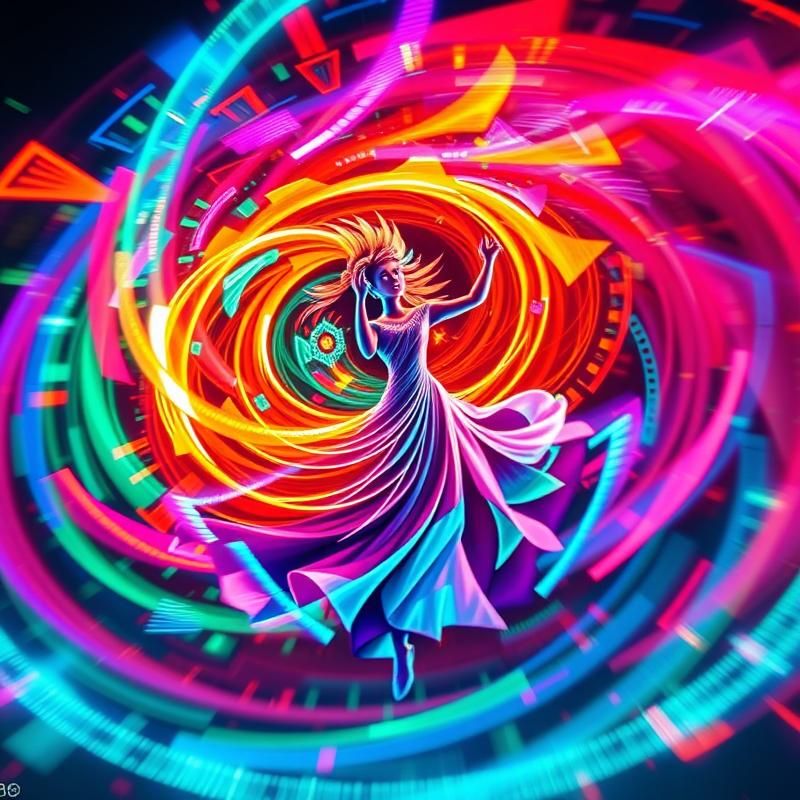 kinetic art style AI art