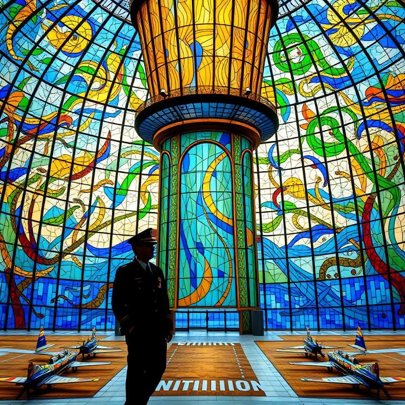 stained glass style AI art