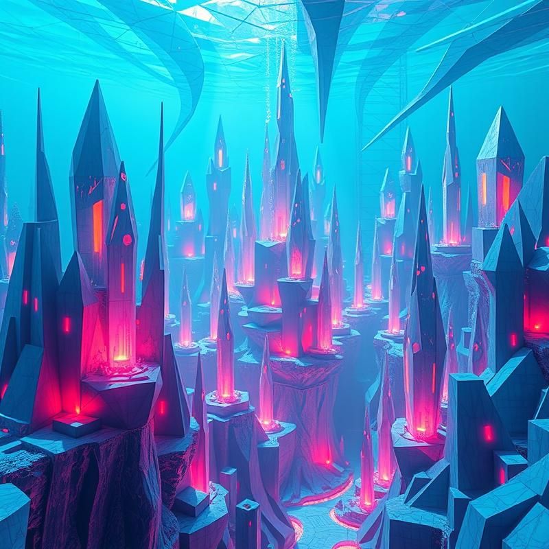 geometric style AI art