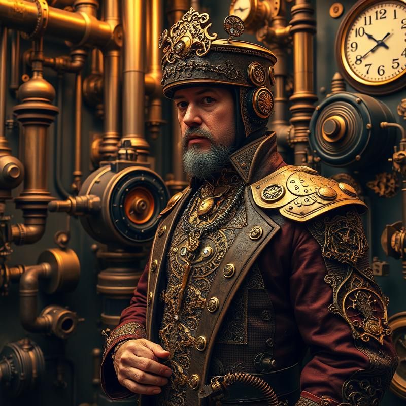 steampunk style AI art