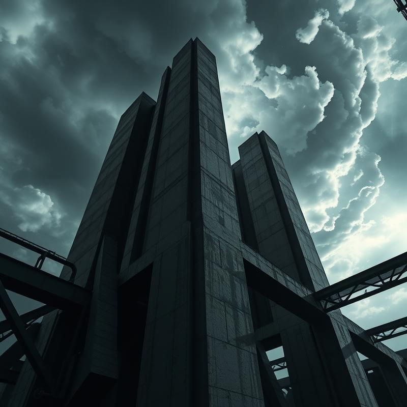 brutalist style AI art