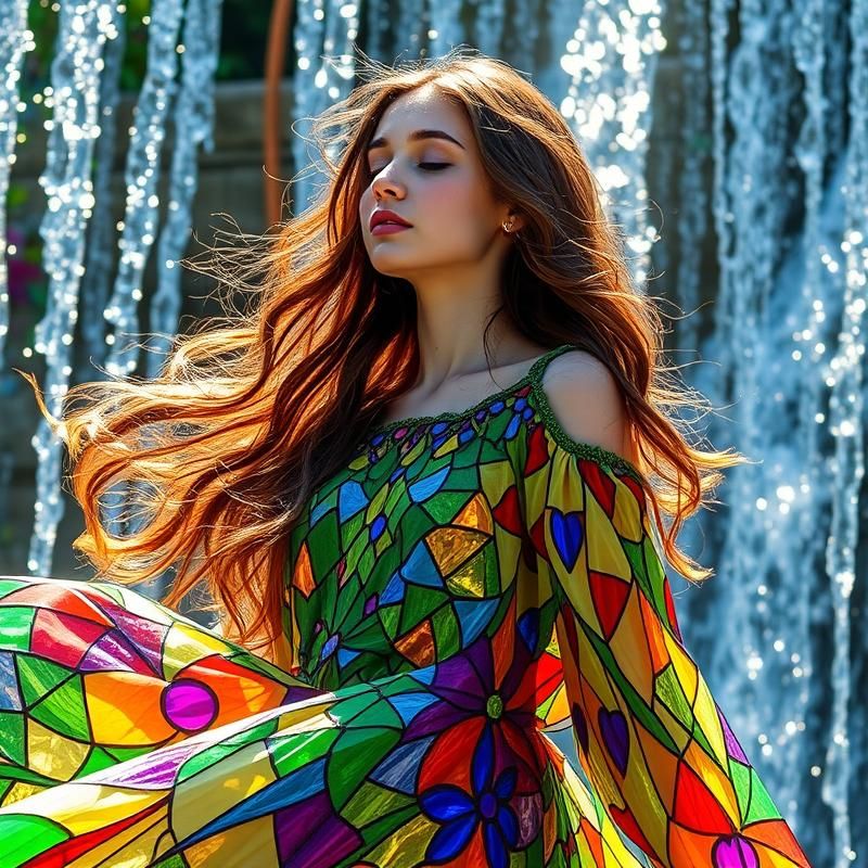 stained glass style AI art