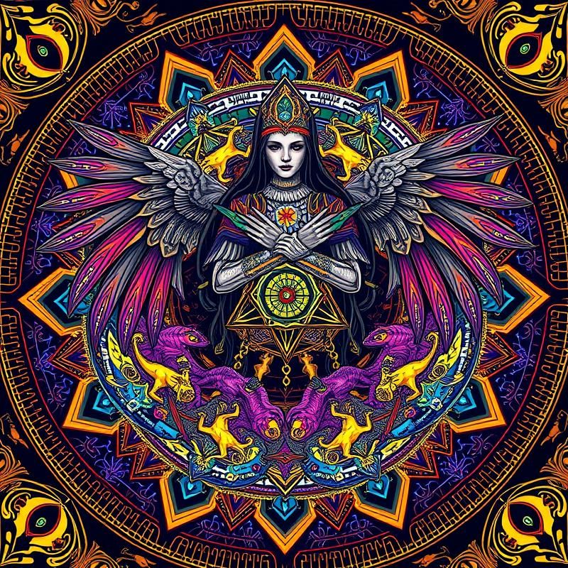 mandala style AI art