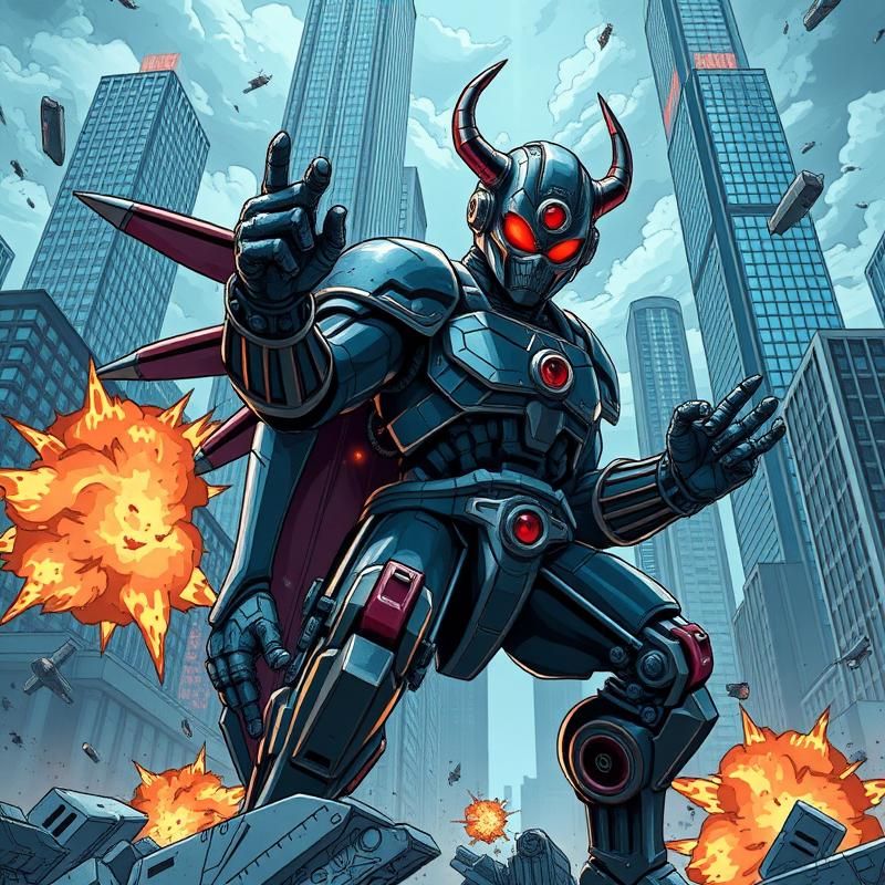 comic book style AI art