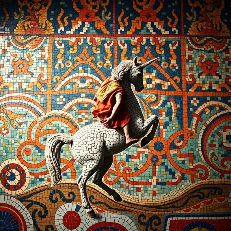 mosaic style AI art