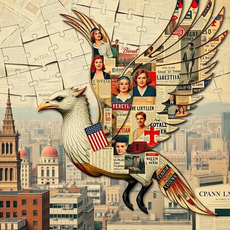 collage style AI art