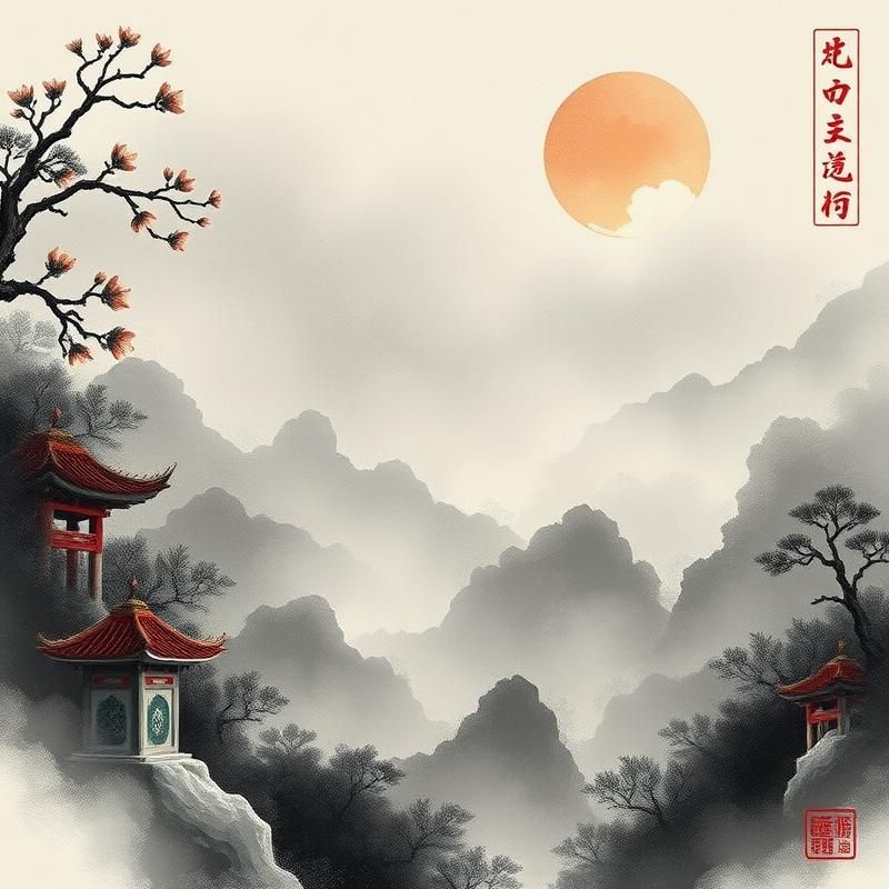 chinese painting style AI art