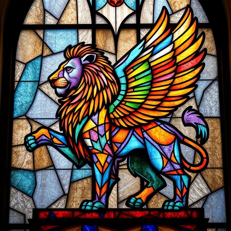 stained glass style AI art