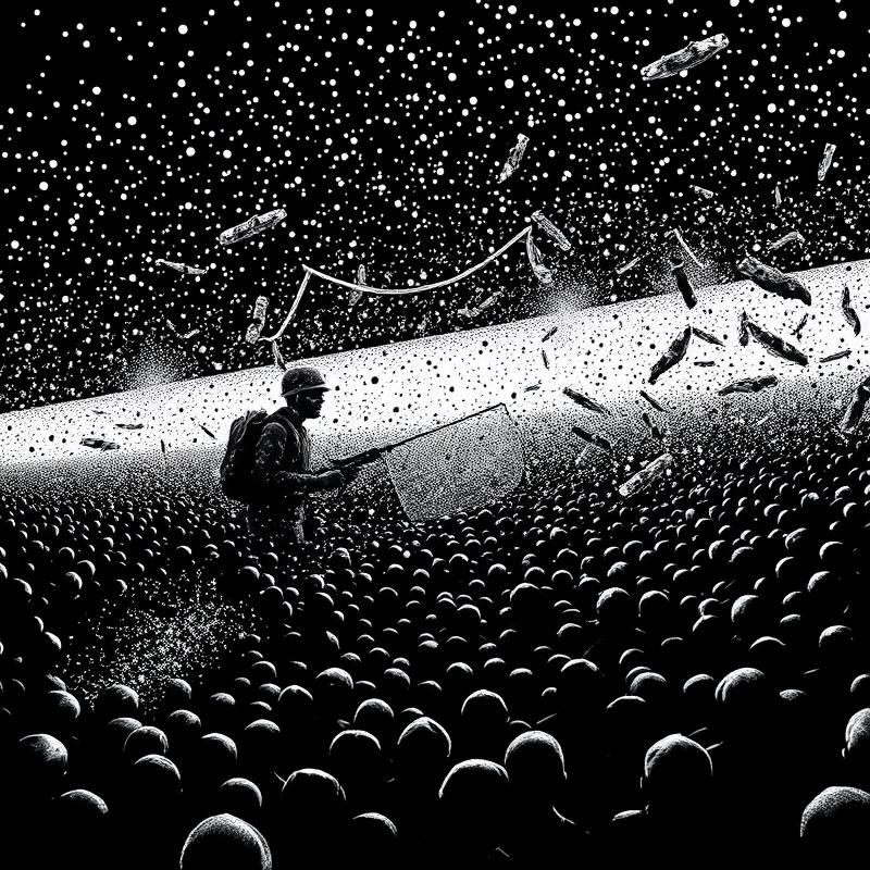 dot work style AI art