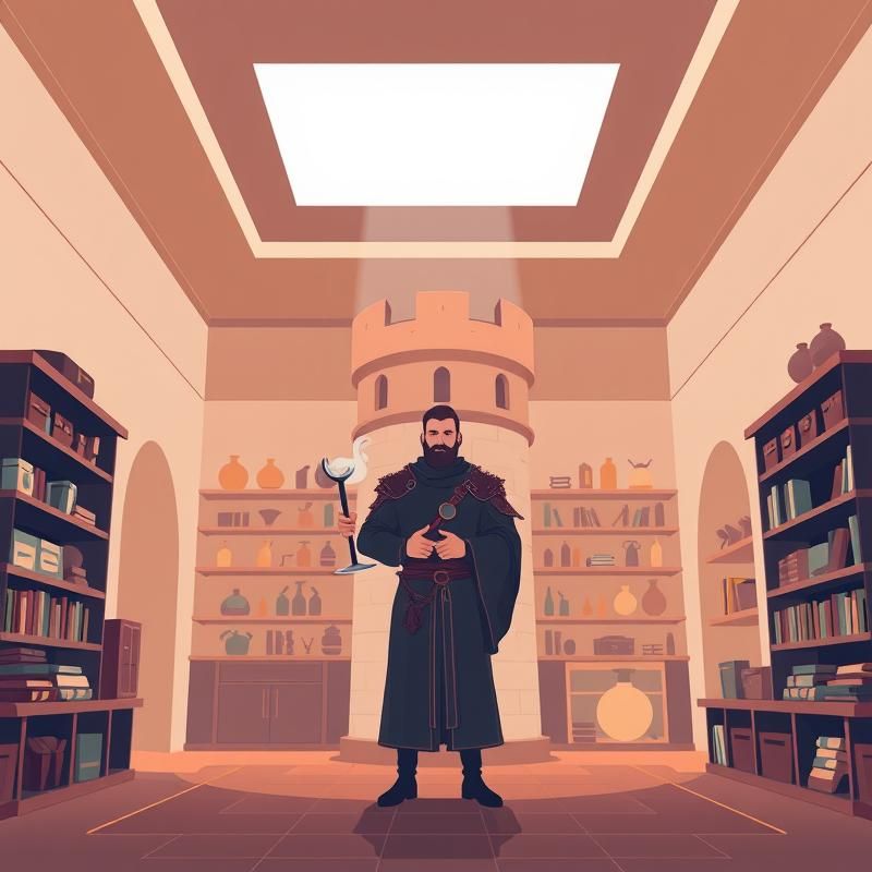 flat design style AI art