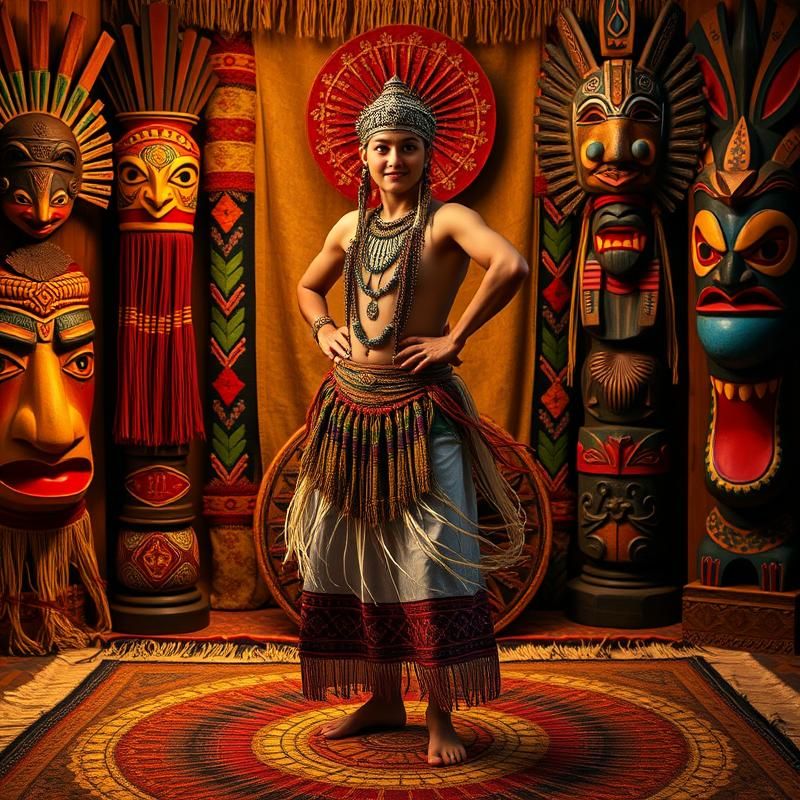 tribal style AI art