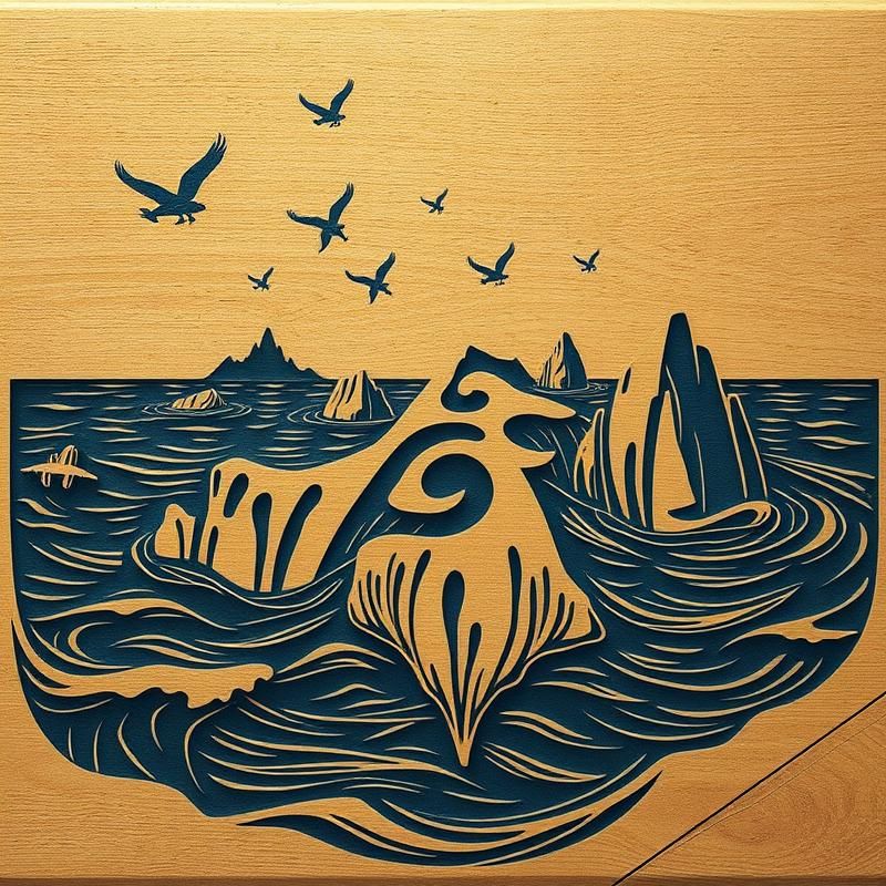 woodcut style AI art