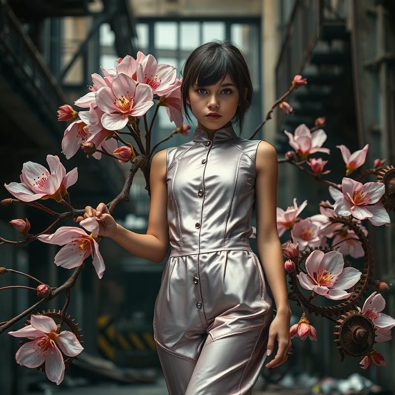 industrial style AI art