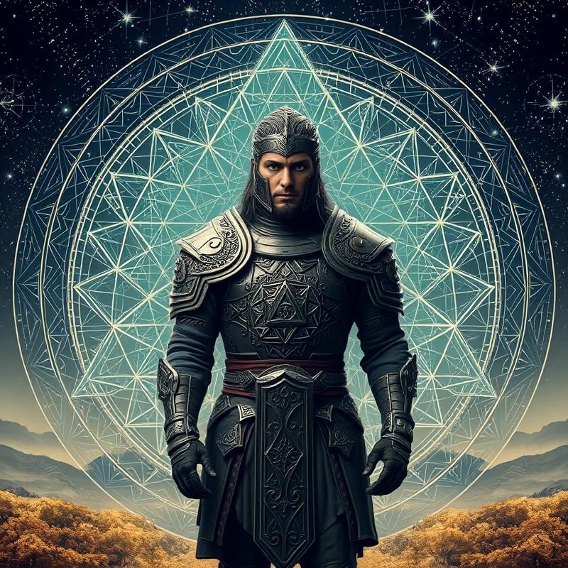 sacred geometry style AI art