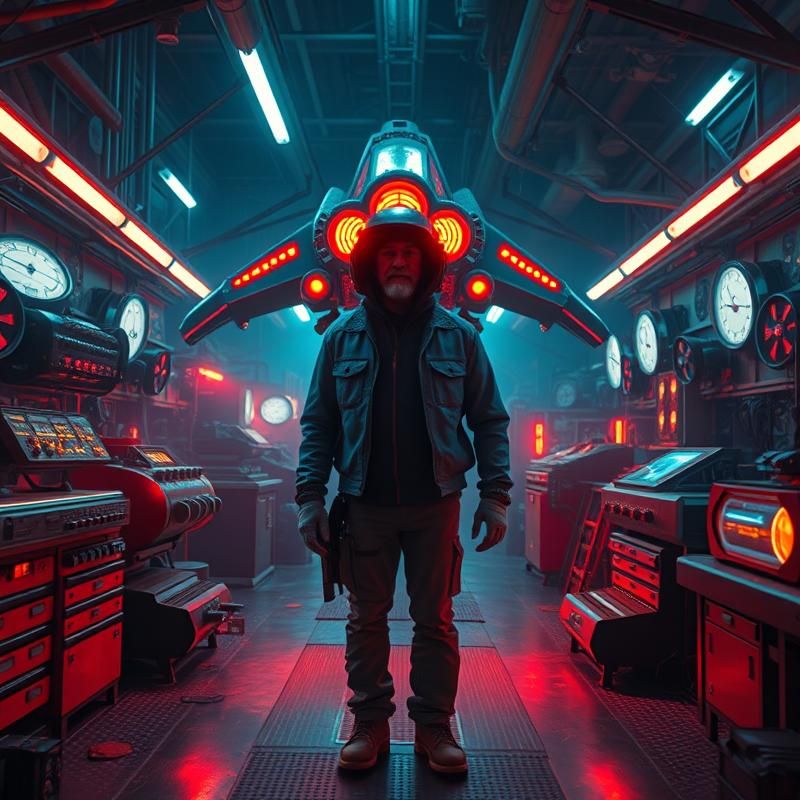 synthwave style AI art