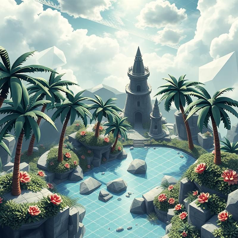 isometric style AI art