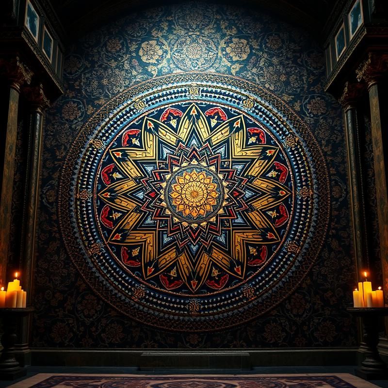 sacred geometry style AI art