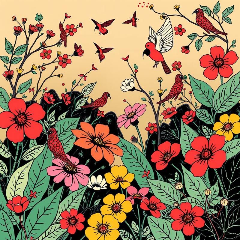lithograph style AI art
