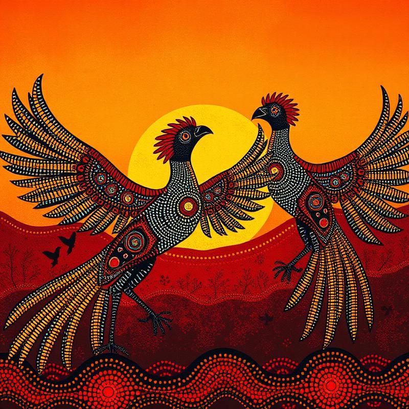 aboriginal art style AI art