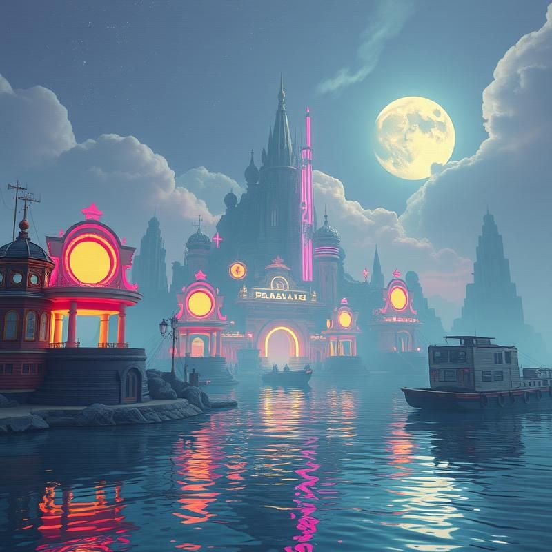 vaporwave style AI art