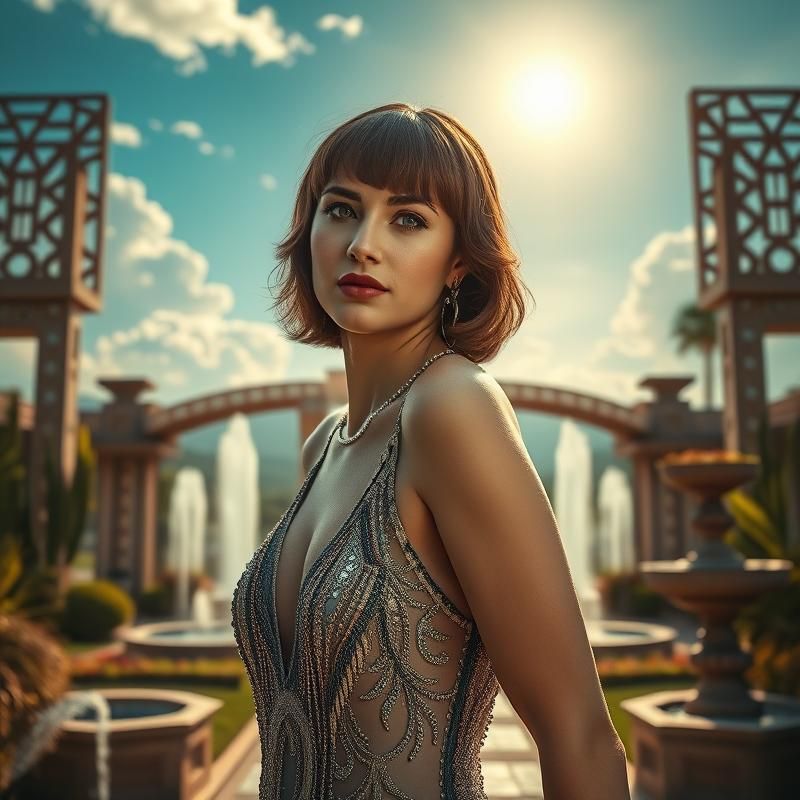 art deco style AI art