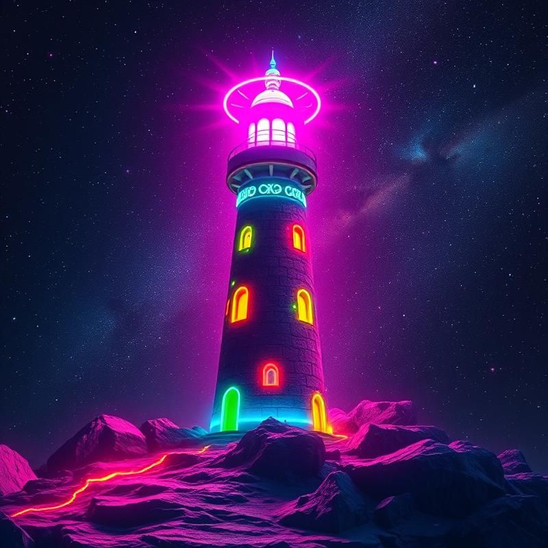 neon art style AI art