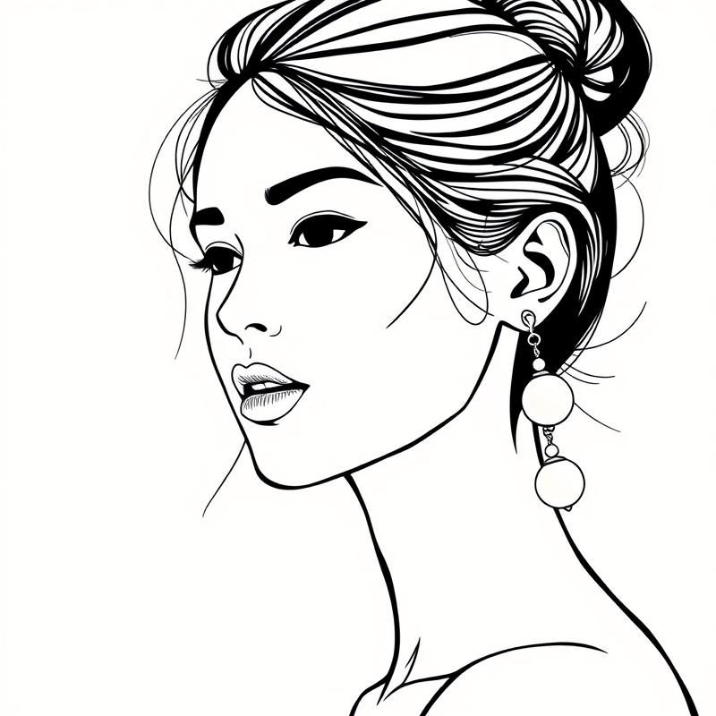 line art style AI art