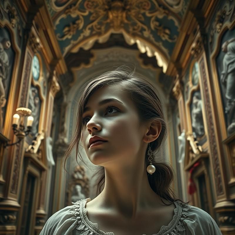 trompe l'oeil style AI art