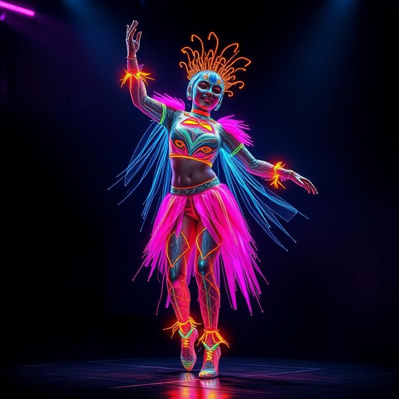 neon art style AI art