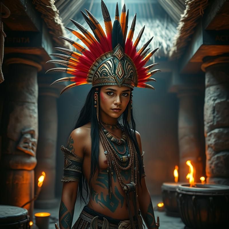 tribal style AI art