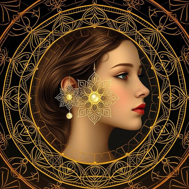 sacred geometry style AI art