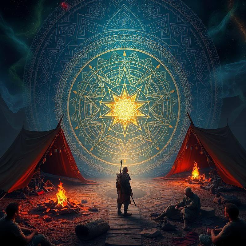 sacred geometry style AI art