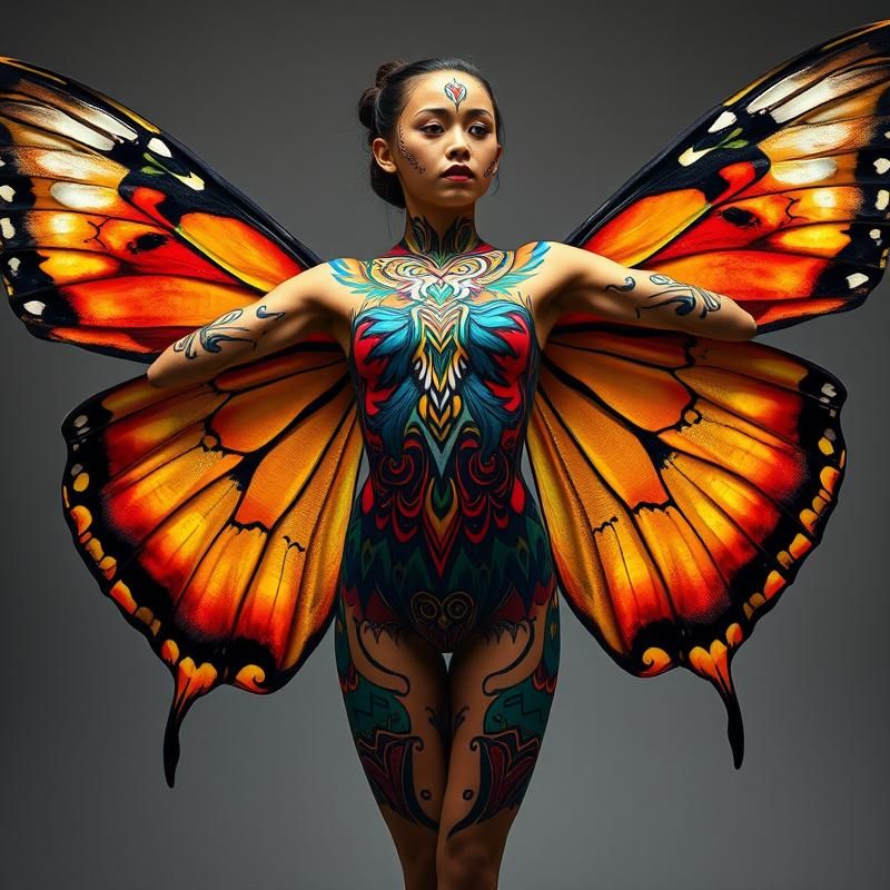 tribal style AI art