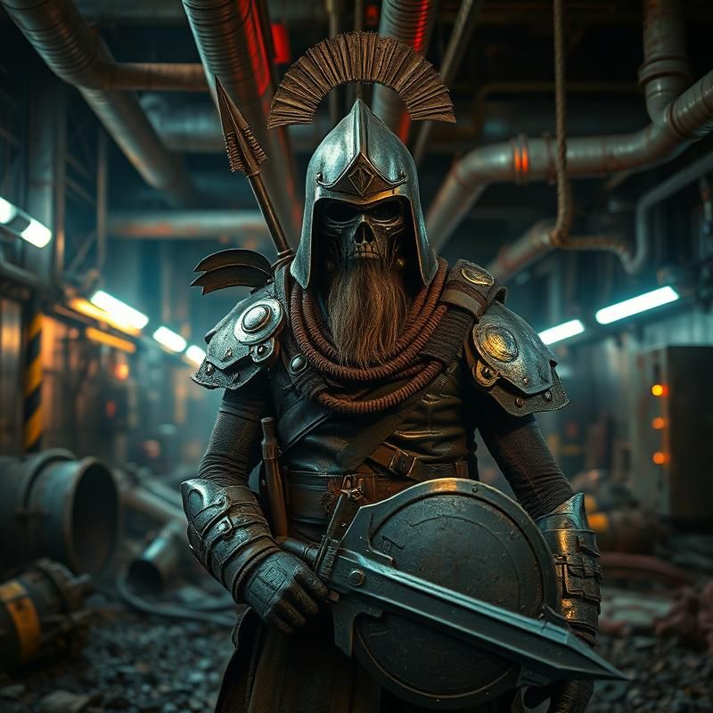 industrial style AI art