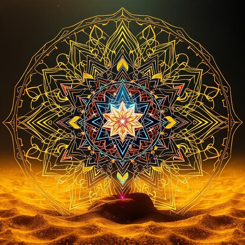 sacred geometry style AI art