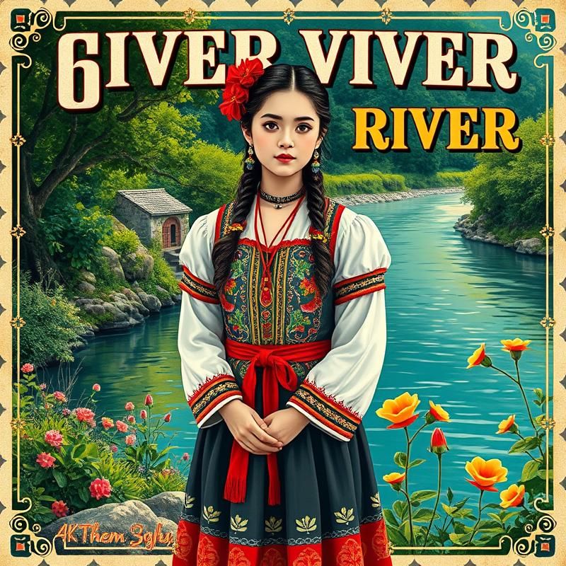 vintage poster style AI art