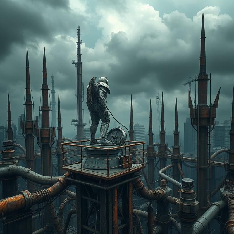 industrial style AI art