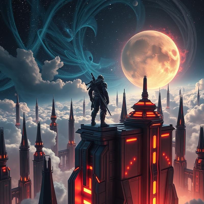 sci-fi art style AI art