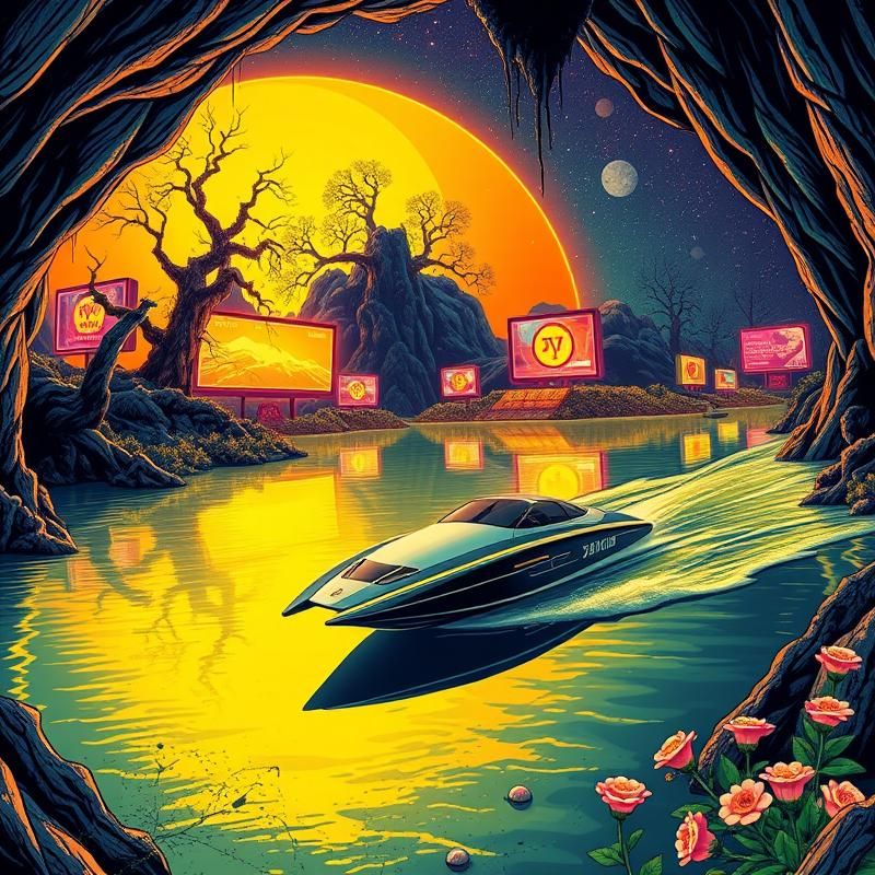 lowbrow art style AI art