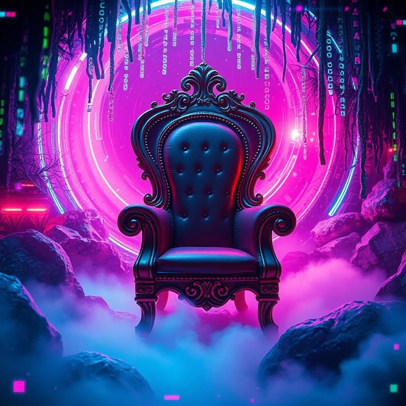 synthwave style AI art