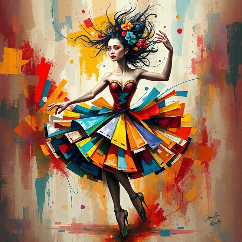 abstract style AI art