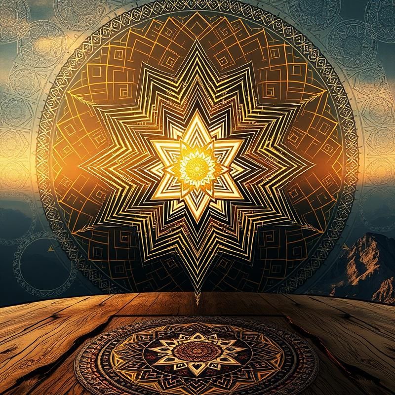 sacred geometry style AI art