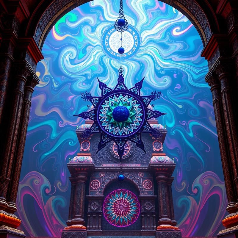 psychedelic style AI art