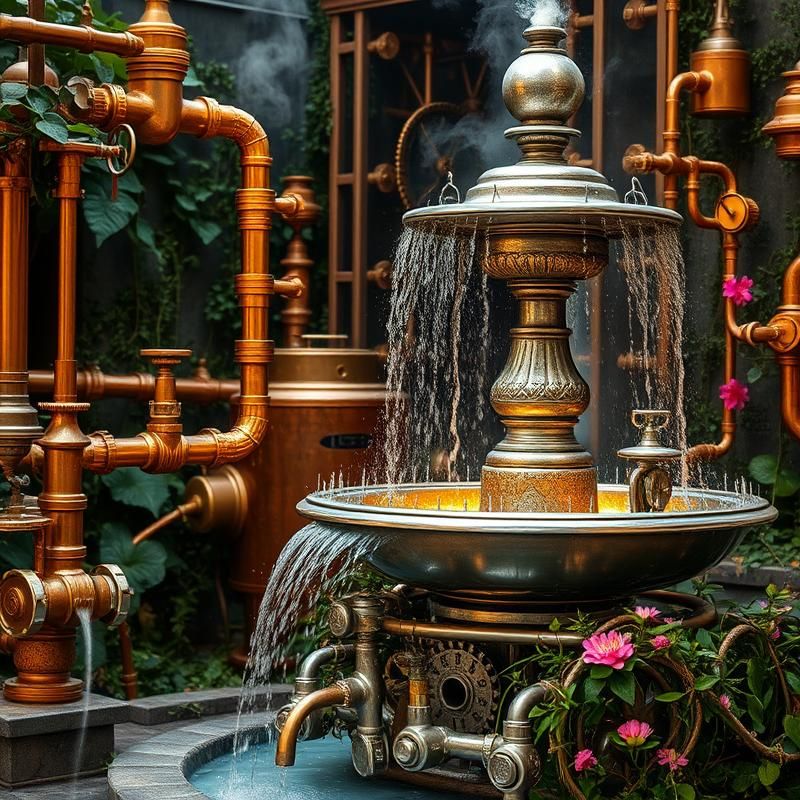 steampunk style AI art