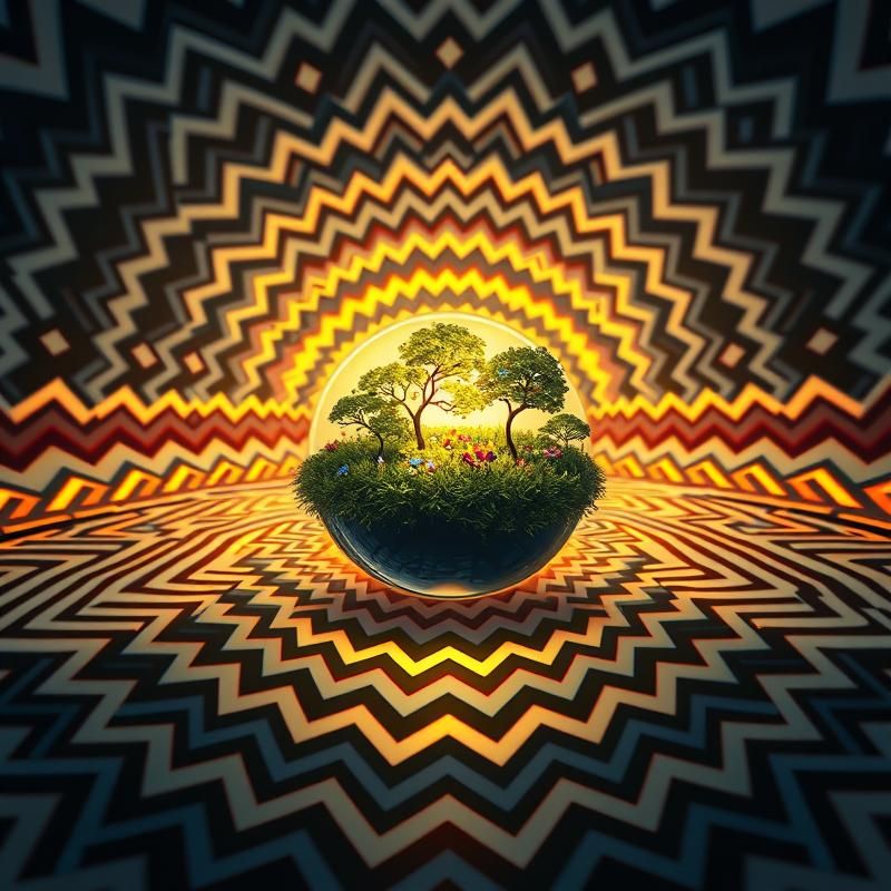 op art style AI art