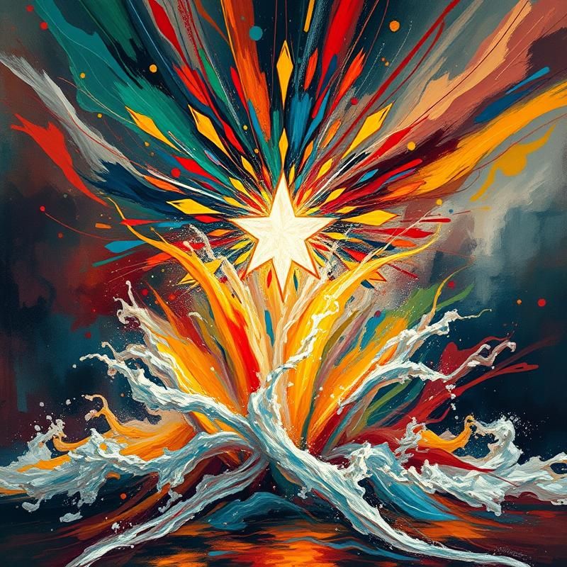 abstract expressionism style AI art