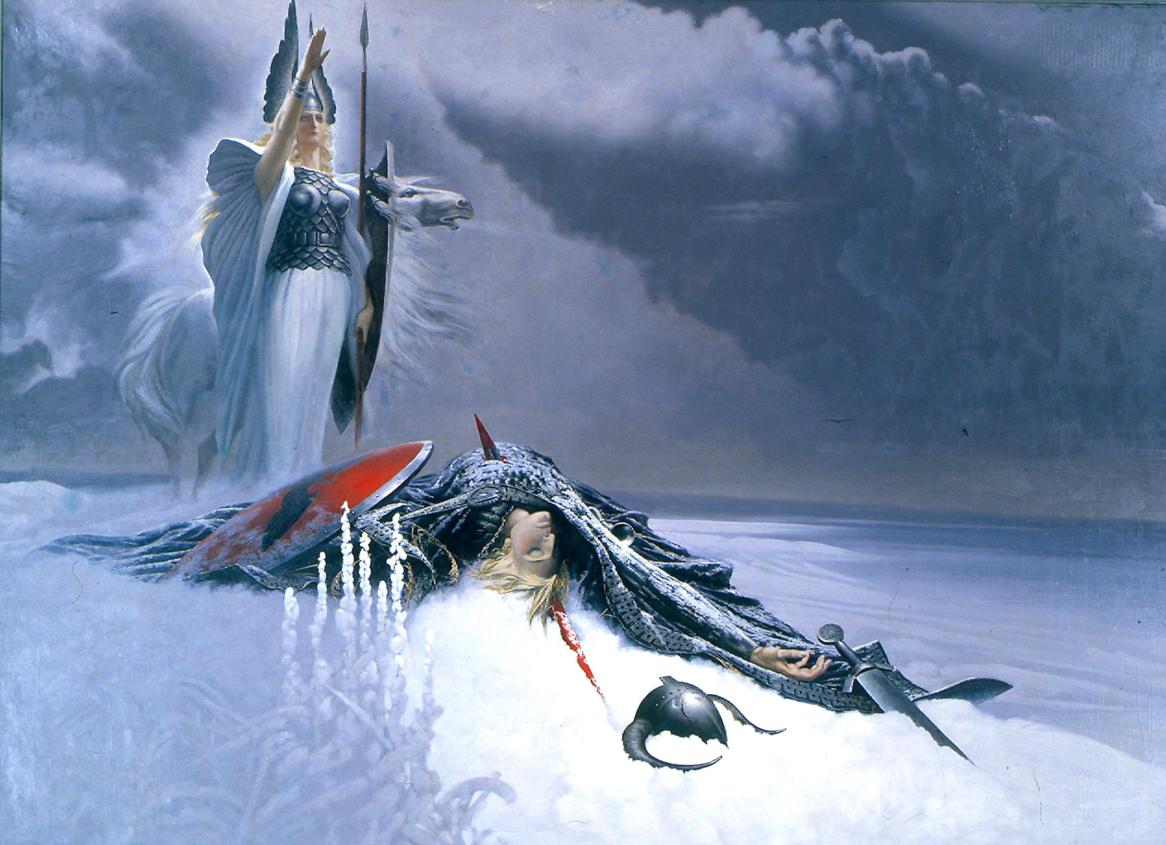 1971. Валькирия над сраженным воином (вариант 1).jpg